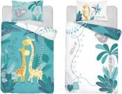 Mayamoo - Dekbedovertrek - Stay Wild And Fun - Blauw - 100x135 + 40x60 Cm