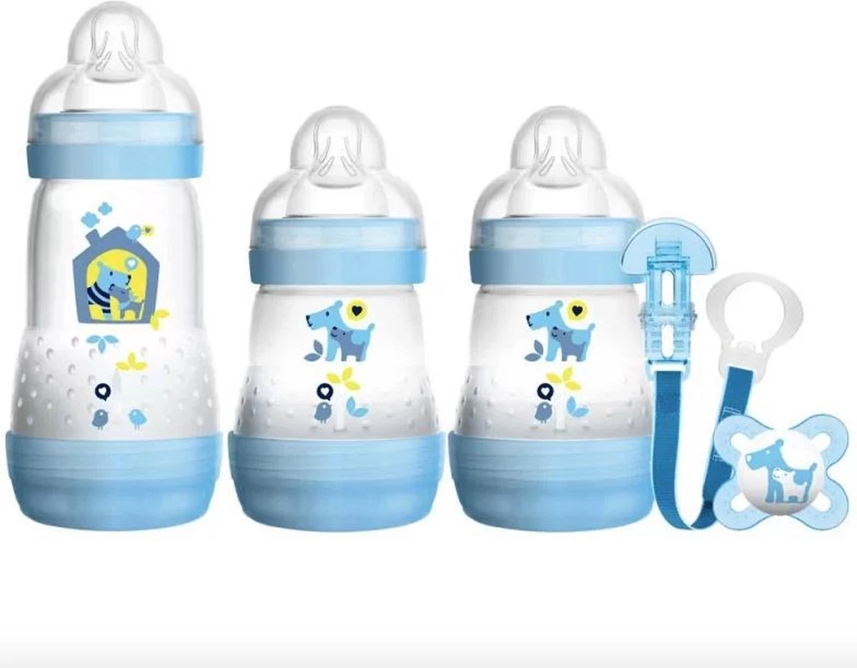 Mam starter set Blauw - 2x Anti-Colic flesjes 160 ml, 1 flesje Anti-Colic 260 ml, 1 speen START, 1 speenkoord Mam Starter Set Blauw - 2x Anti-Colic Flesjes 160 Ml, 1 Flesje Anti-Colic 260 Ml, 1 Speen START, 1 Speenkoord -Winkel voor babyproducten 1200x936 3