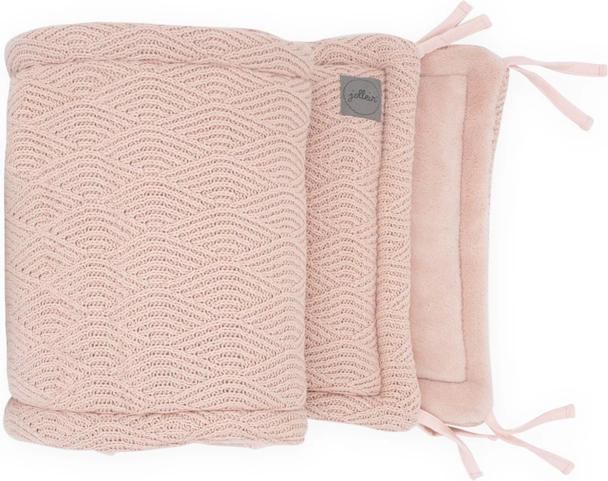Jollein Bedomrander River Knit 180x35cm - Pale Pink Jollein Bedomrander River Knit 180x35cm - Pale Pink -Winkel voor babyproducten 1200x949 4