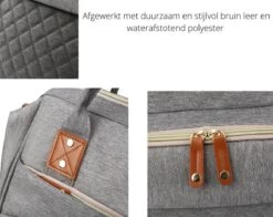 Humpy Dumpy Stijlvolle Luiertas Rugzak (Grijs) Met Uitschuifbaar Verschoon/ Slaap Bedje. Incl. Verschoon Matje, USB Poort & Buggy Straps -Winkel voor babyproducten 1200x950 7