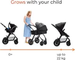 Kinderkraft Moov 3 In 1 Kinderwagen - Inclusief Autostoel - Black -Winkel voor babyproducten 1200x962 6