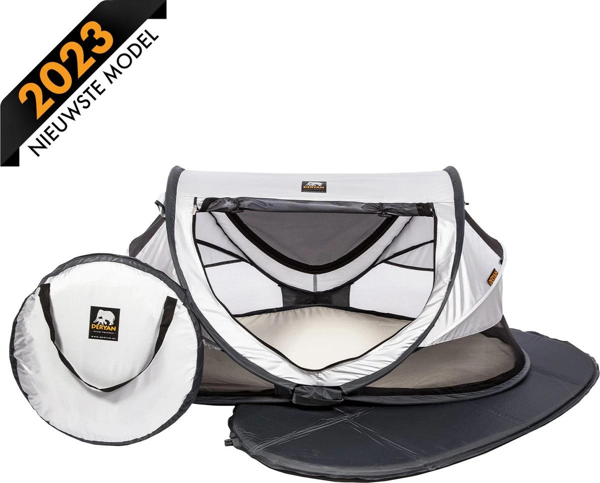 Deryan Peuter Luxe Campingbedje – Inclusief zelfopblaasbare matras - Silver Deryan Peuter Luxe Campingbedje – Inclusief Zelfopblaasbare Matras - Silver -Winkel voor babyproducten 1200x965 3