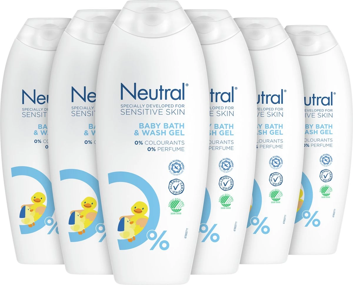 Neutral Baby Wasgel - Parfumvrij - 6 x 250 ml Neutral Baby Wasgel - Parfumvrij - 6 X 250 Ml -Winkel voor babyproducten 1200x970 1