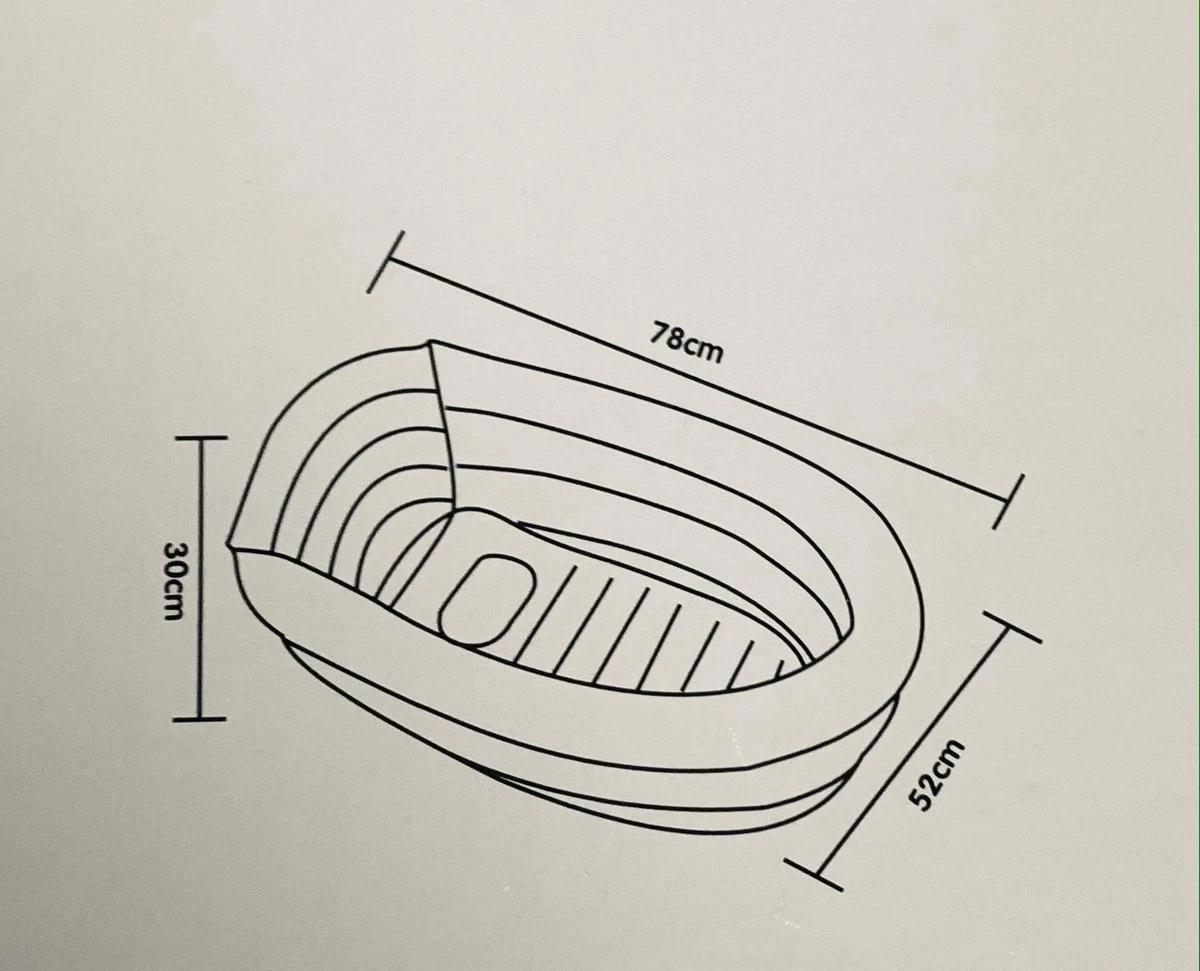 Bambino© Opblaasbaar Babybad - Donkergrijs - 78 x 52 x 30 cm | ideaal voor op reis | 0-12 maanden Bambino© Opblaasbaar Babybad - Donkergrijs - 78 X 52 X 30 Cm | Ideaal Voor Op Reis | 0-12 Maanden -Winkel voor babyproducten