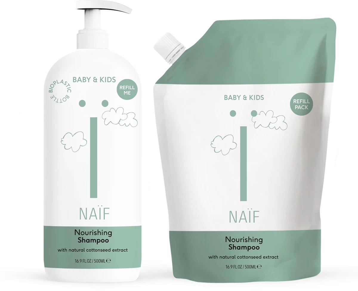 Naïf Voedende Shampoo - Pompfles en Navulverpakking - Baby's en Kids - Verpakking 2x 500ml - met Natuurlijke Ingrediënten Naïf Voedende Shampoo - Pompfles En Navulverpakking - Baby's En Kids - Verpakking 2x 500ml - Met Natuurlijke Ingrediënten -Winkel voor babyproducten 1200x976 1
