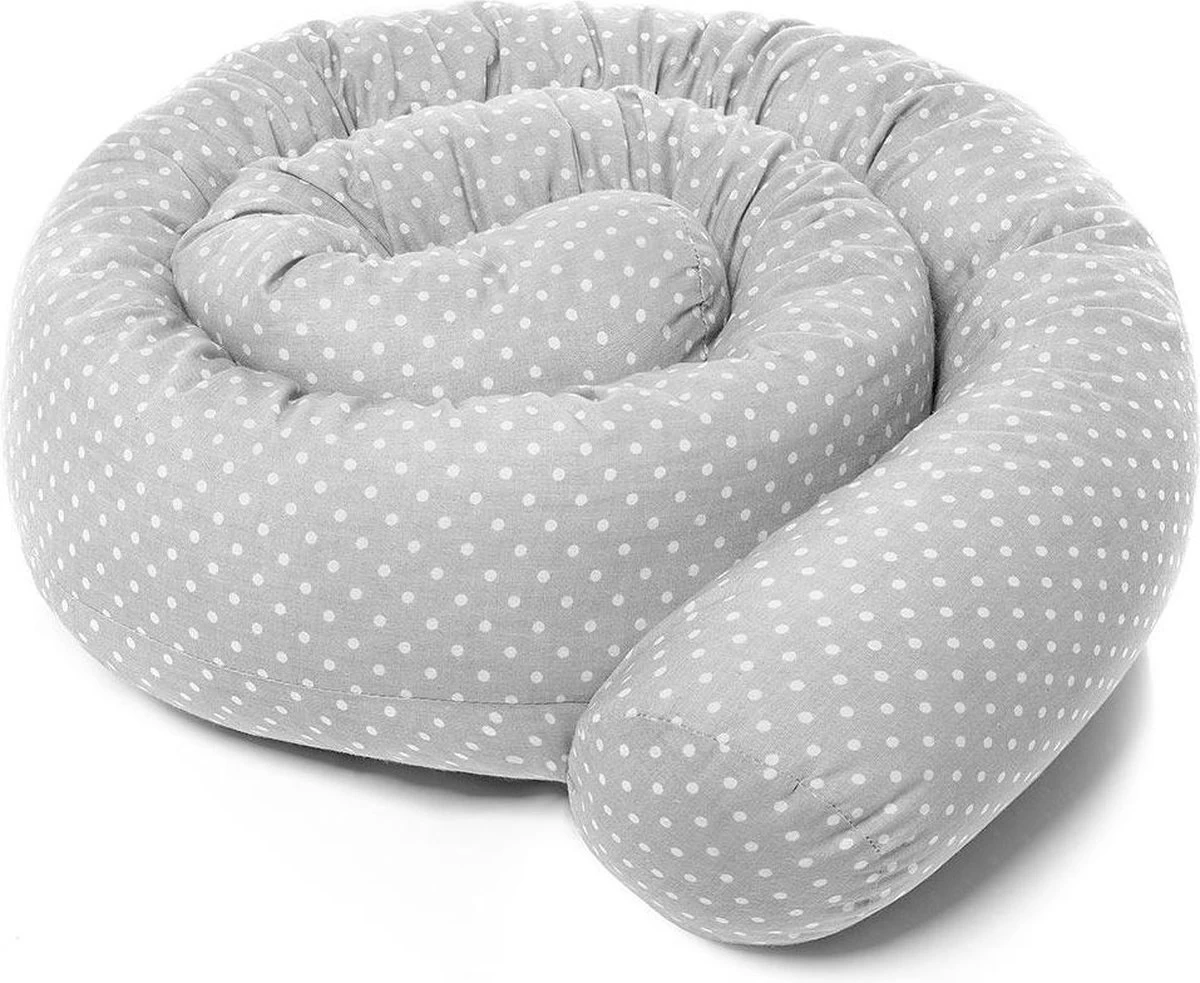 Fillikid Bedbumper 190 x 9 cm Bedomrander Ledikant - Grijs Wit Stippen Fillikid Bedbumper 190 X 9 Cm Bedomrander Ledikant - Grijs Wit Stippen -Winkel voor babyproducten 1200x983 7