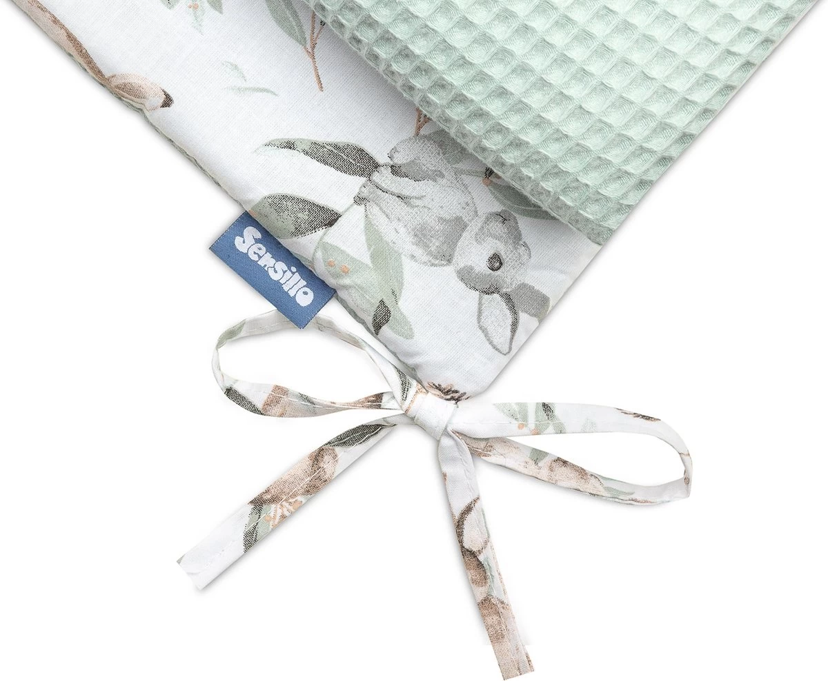 Sensillo Baby Bedbumper - Bedomrander - Anti stootrand Ledikant - Bed Zijbeschermers - 180x30cm - Wafel Mint Hertjes Sensillo Baby Bedbumper - Bedomrander - Anti Stootrand Ledikant - Bed Zijbeschermers - 180x30cm - Wafel Mint Hertjes -Winkel voor babyproducten 1200x988 4