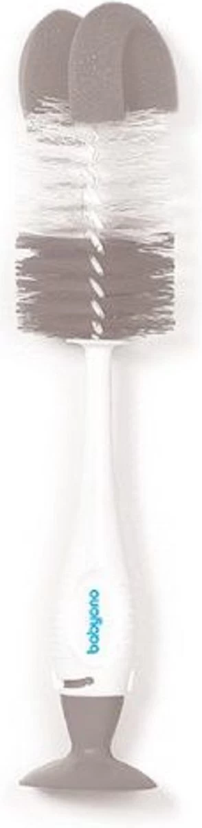 Baby Ono Wit/Grijs Flessenborstel Met Spons & Zuignap 728/04