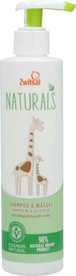 Zwitsal Naturals Shampoo&Wasgel 250ml -Winkel voor babyproducten 334x1200