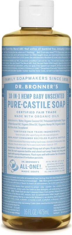 Dr. Bronner's Gel Baby Mild 18-in-1 Pure-Castile Soap -Winkel voor babyproducten 369x1200