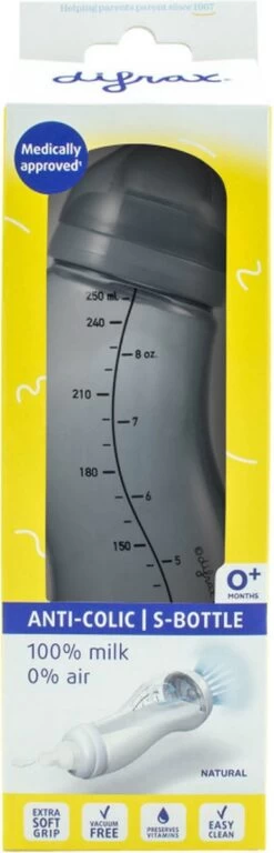Difrax - S-Fles Natural - Babyfles Stone - 0+ Maanden - 250ml 4 Difrax - S-Fles Natural - Babyfles Stone - 0+ Maanden - 250ml -Winkel voor babyproducten 386x1200 6