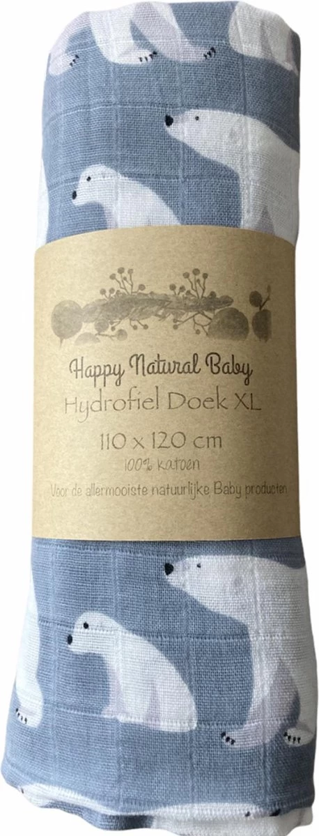 Hydrofiel Doek XL IJsbeer- Inbaker Doek- Hydrofiel Luier- Baby Bad- Kado Hydrofiel Doek XL IJsbeer- Inbaker Doek- Hydrofiel Luier- Baby Bad- Kado -Winkel voor babyproducten