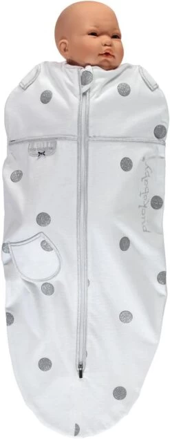 Puckababy Inbakerslaapzak Original Mini - 3-6 Maanden - White Dotty -Winkel voor babyproducten 467x1200 1