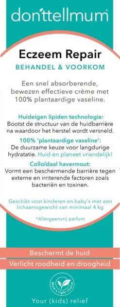 Donttellmum - Eczeem Repair Creme - 50 Ml -Winkel voor babyproducten 469x1200