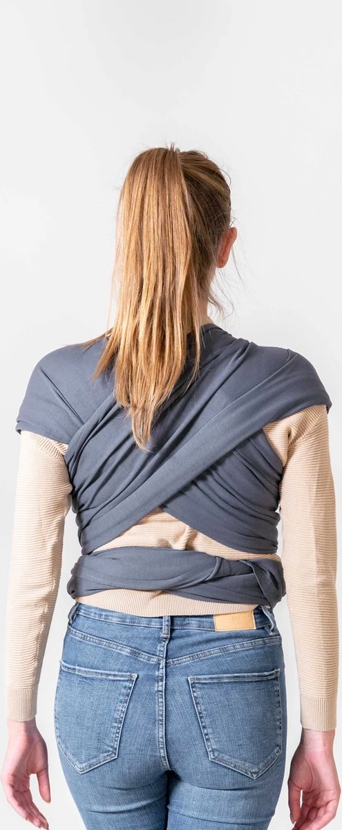 ByKay - Draagdoek - Rekbaar - DonkerGrijs - Antraciet - Maat L - Organic katoen - Stretchy Wrap Deluxe - 3 jaar - buik - heup ByKay - Draagdoek - Rekbaar - DonkerGrijs - Antraciet - Maat L - Organic Katoen - Stretchy Wrap Deluxe - 3 Jaar - Buik - Heup -Winkel voor babyproducten 495x1200 2