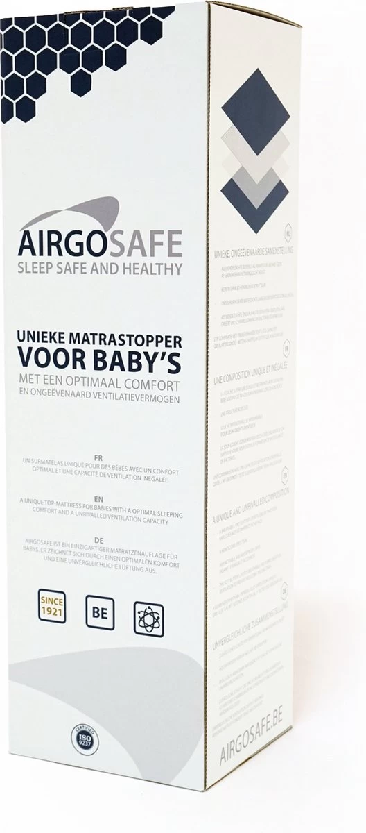 ABZ airgosafe topper - 60x120x3 cm - Wit ABZ Airgosafe Topper - 60x120x3 Cm - Wit -Winkel voor babyproducten 528x1200 1