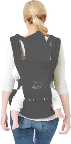 Deryan Pack Luxe Ergonomische Draagzak Babydrager + Opbergvakjes Grijs -Winkel voor babyproducten 592x1200 4