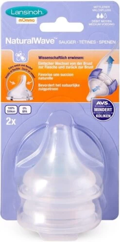 Lansinoh Natural Wave 2 Stuks Medium Speen 75950 -Winkel voor babyproducten 598x1200