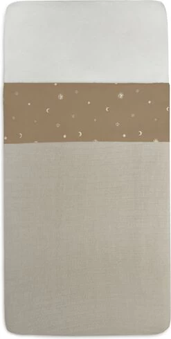 Jollein Baby Laken Wieg 75x100cm Stargaze - Biscuit