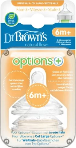 Dr. Brown's Options+ Anti-colic Fles Speen - Fase 3 - Voor Brede Halsfles - 2 Stuks 6 Dr. Brown's Options+ Anti-colic Fles Speen - Fase 3 - Voor Brede Halsfles - 2 Stuks -Winkel voor babyproducten 618x1200 2