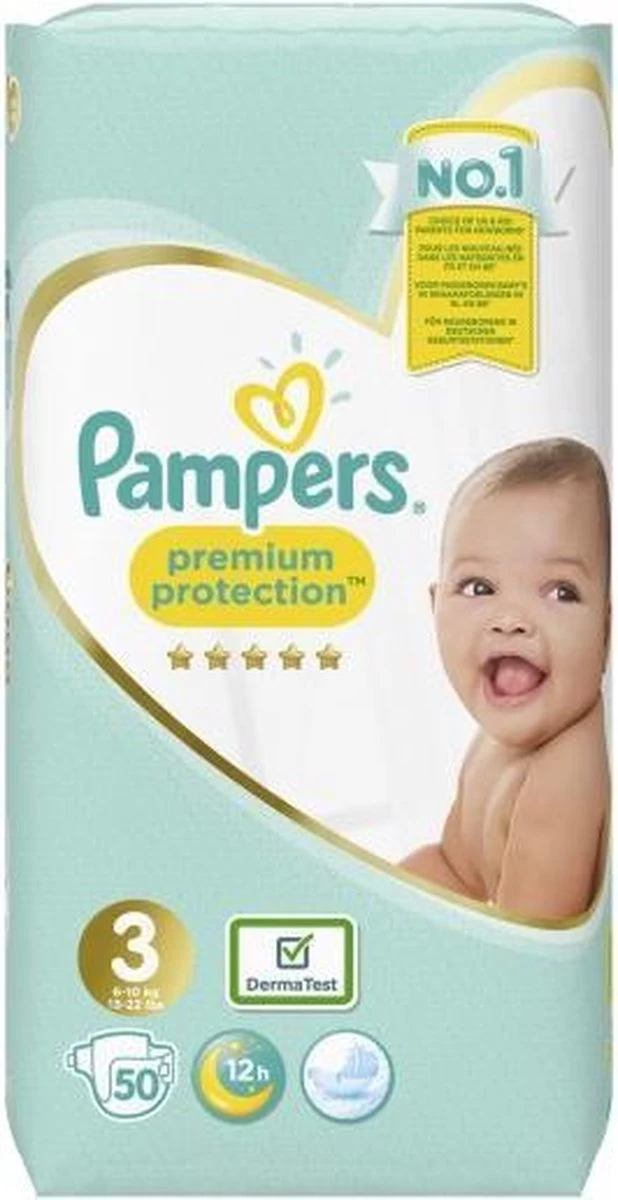 Pampers Premium Protection Luiers Maat 3 - 50 Luiers Pampers® Pampers Premium Protection Luiers Maat 3 - 50 Luiers -Winkel voor babyproducten