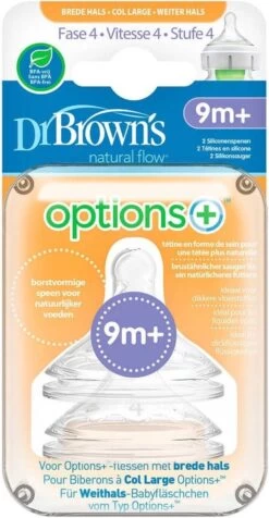 Dr. Brown's - Flesspeen Natural Flow - Fase 4 - 9+ Maanden - Brede Halsfles - 2 Stuks 5 Dr. Brown's - Flesspeen Natural Flow - Fase 4 - 9+ Maanden - Brede Halsfles - 2 Stuks -Winkel voor babyproducten 623x1200 1