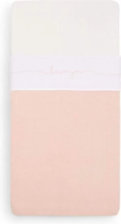 Jollein Baby Laken Ledikant 120x150cm Love You - Pale Pink
