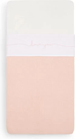 Jollein Baby Laken Ledikant 120x150cm Love You - Pale Pink -Winkel voor babyproducten 649x1200 4