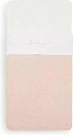 Jollein Baby Laken Ledikant 120x150cm Love You - Pale Pink -Winkel voor babyproducten 649x1200 5