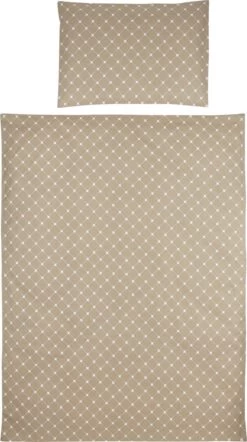 Meyco X Mrs. Keizer Dekbedovertrek Louis Ledikant - Taupe - 100x135cm -Winkel voor babyproducten 671x1200 2
