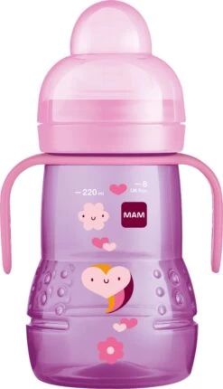 MAM Trainer+ | MAM Drinkbeker | MAM Drinkfles | Roze | 220ML
