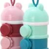 Melkpoeder Toren [2 STUKS] - Babyvoeding Bewaarbakjes - Melkpoeder Doseerdoosjes - Kraam Cadeau - BPA Vrij / ROZE
