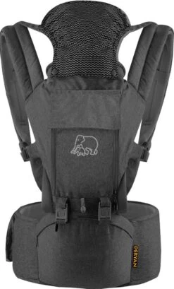 Deryan Pack Luxe Ergonomische Draagzak Babydrager + Opbergvakjes Grijs -Winkel voor babyproducten 724x1200 3