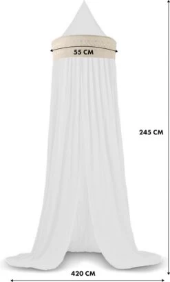 Deryan Baby Klamboe Vintage 245cm - Kinderklamboe - Hemeltje - Wit/Ivory 6 Deryan Baby Klamboe Vintage 245cm - Kinderklamboe - Hemeltje - Wit/Ivory -Winkel voor babyproducten 724x1200 4