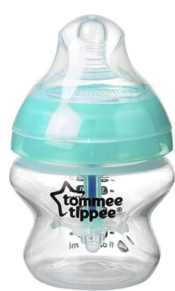 Tommee Tippee Anti-Colic Zuigflessen, Tepelspeen Met Langzame Uitstroomsnelheid En Uniek Anti-koliek Ontluchtingssysteem, 150ml, Verpakking Van 1 Stuk -Winkel voor babyproducten 725x1200