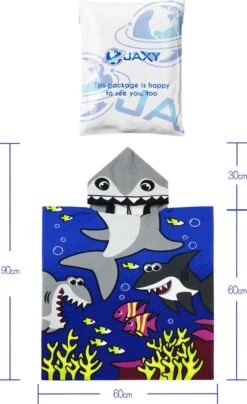 JAXY Badcape Baby - Badcape - Baby Badjas - Omslagdoek - Omslagdoek - Baby Handdoek Met Capuchon - Strandhanddoek - Badponcho - Poncho Handdoek - Microfiber - 60x90cm - Haai Donkerblauw 4 JAXY Badcape Baby - Badcape - Baby Badjas - Omslagdoek - Omslagdoek - Baby Handdoek Met Capuchon - Strandhanddoek - Badponcho - Poncho Handdoek - Microfiber - 60x90cm - Haai Donkerblauw -Winkel voor babyproducten 733x1200