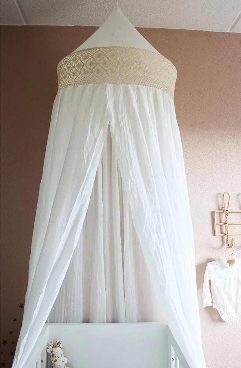 Deryan Baby Klamboe Vintage 245cm - kinderklamboe - Hemeltje - Wit/Ivory Deryan Baby Klamboe Vintage 245cm - Kinderklamboe - Hemeltje - Wit/Ivory -Winkel voor babyproducten 787x1200 5