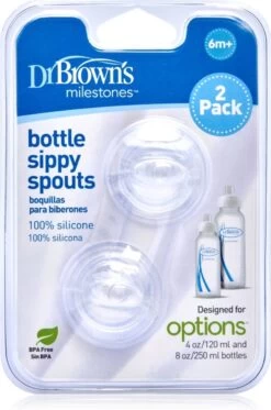 Dr. Brown's Sippy Spout Standaardfles - Transition Bottle - 2 Stuks -Winkel voor babyproducten 795x1200 1