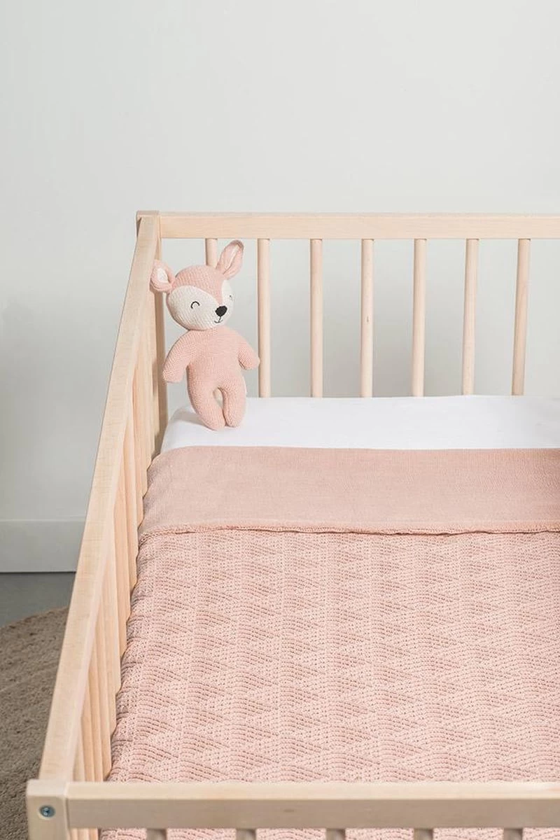 Jollein Baby Deken Ledikant 100x150cm River Knit - Pale Pink/Coral Fleece Jollein Baby Deken Ledikant 100x150cm River Knit - Pale Pink/Coral Fleece -Winkel voor babyproducten 800x1200 341