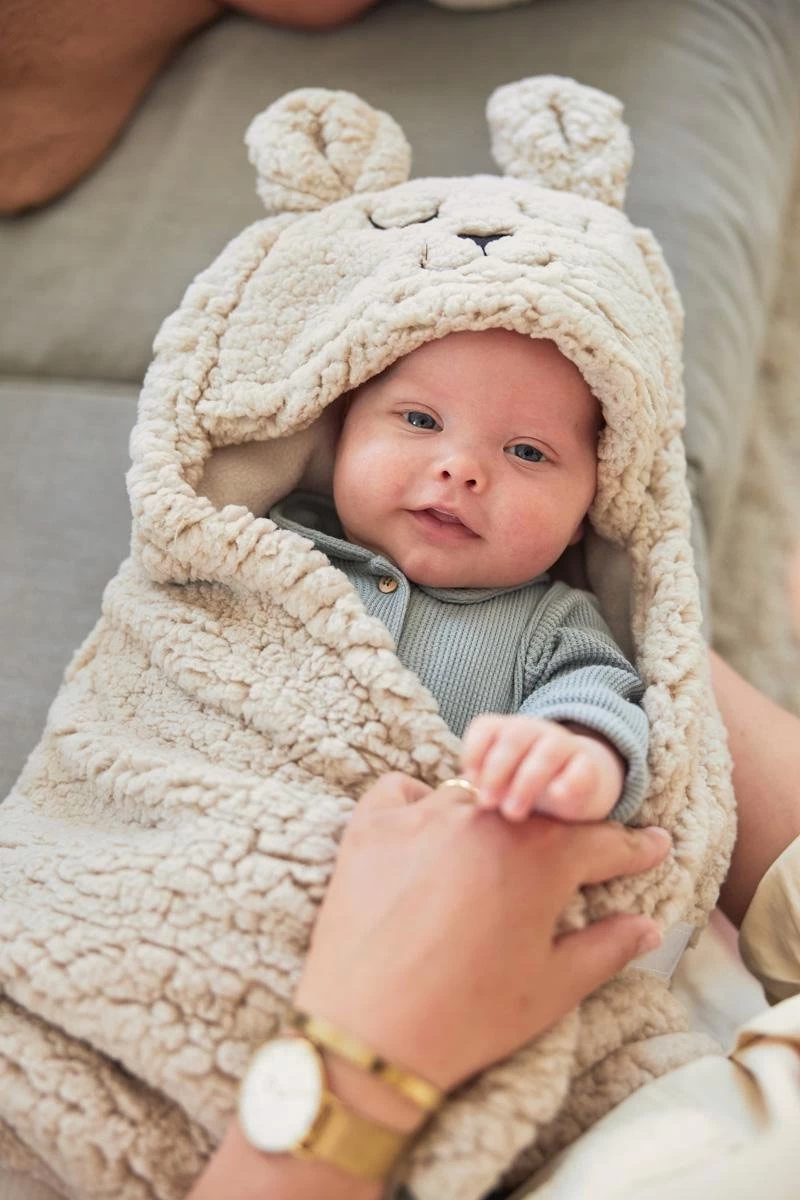 Jollein Wikkeldeken Bunny 100x105cm - Nougat Jollein Wikkeldeken Bunny 100x105cm - Nougat -Winkel voor babyproducten 800x1200 394