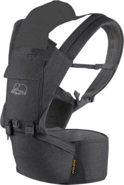 Deryan Pack Luxe Ergonomische Draagzak Babydrager + Opbergvakjes Grijs -Winkel voor babyproducten 805x1200 3