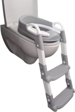 WC Verkleiner- WC Verkleiner Met Trapje- Extra Veilig- Opvouwbaar- Verstelbaar - Grijs & Wit - Toilet Trainer Voor Kind En Peuter -Winkel voor babyproducten 806x1200 1