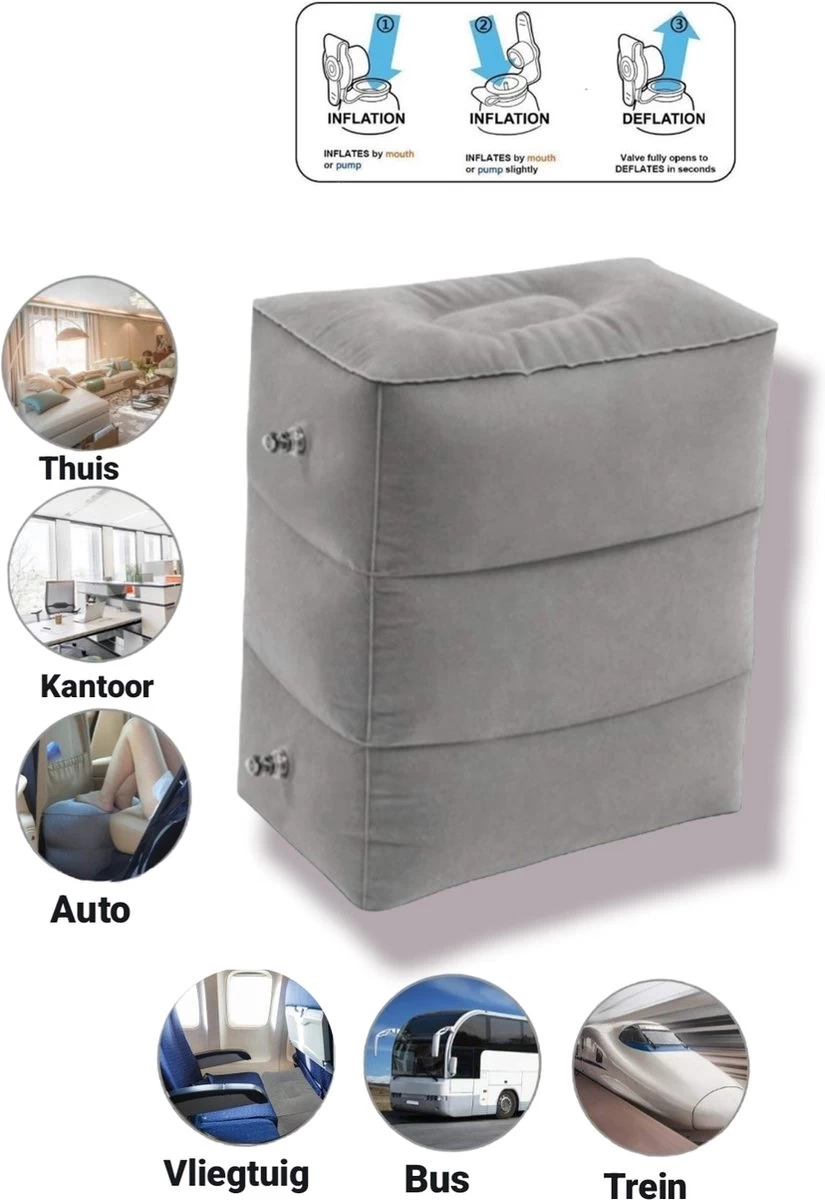 Vliegtuigbedje - Voetkussen opblaasbaar - Voetensteun - Voetenbankje - 3 Hoogte standen - Reiskussen Merkloos Vliegtuigbedje - Voetkussen Opblaasbaar - Voetensteun - Voetenbankje - 3 Hoogte Standen - Reiskussen -Winkel voor babyproducten 825x1200 7