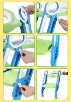 Toiletbril Met Trapje Voor Kinderen | Kinder Toiletzitje Toiletstoel Met Trap | Opvouwbare WC-bril Verkleiner Toiletverkleiner | LB-A20 Blauwpaars -Winkel voor babyproducten 833x1200