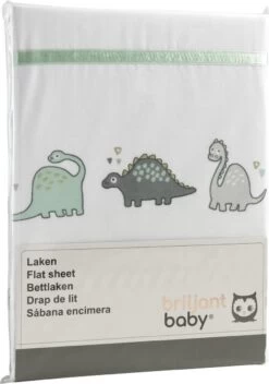 Briljant Baby Laken Met Bies Voor Ledikant 100 X 150 - Dino - Groen -Winkel voor babyproducten 841x1200 5