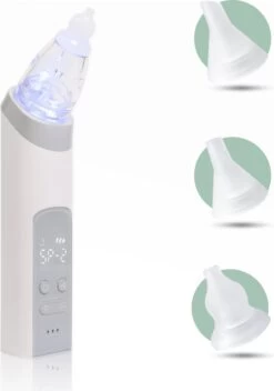 AQUILA Elektrische Neusreiniger Voor Baby En Kinderen - Neuszuiger Baby - Neuspeer - Vrij Van BPA - Oplaadbaar - 3 Standen, Muziek En Licht Voor Afleiding