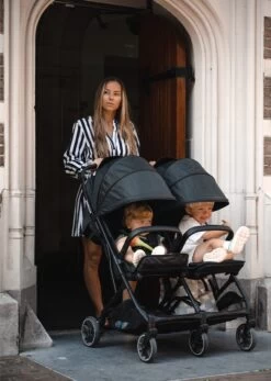 Deryan Luxe Rolo X2 Dubbele Buggy - Duo Buggy - Zwart 4 Deryan Luxe Rolo X2 Dubbele Buggy - Duo Buggy - Zwart -Winkel voor babyproducten 853x1200 6