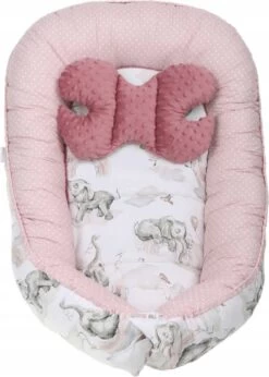 Babynestje Set Pasgeborenen - Knuffelnest Baby Nestje Bed Set 7-delig - Baby Cocon- Roze Olifant- ÖKO-TEX Normen -Winkel voor babyproducten 856x1200 8