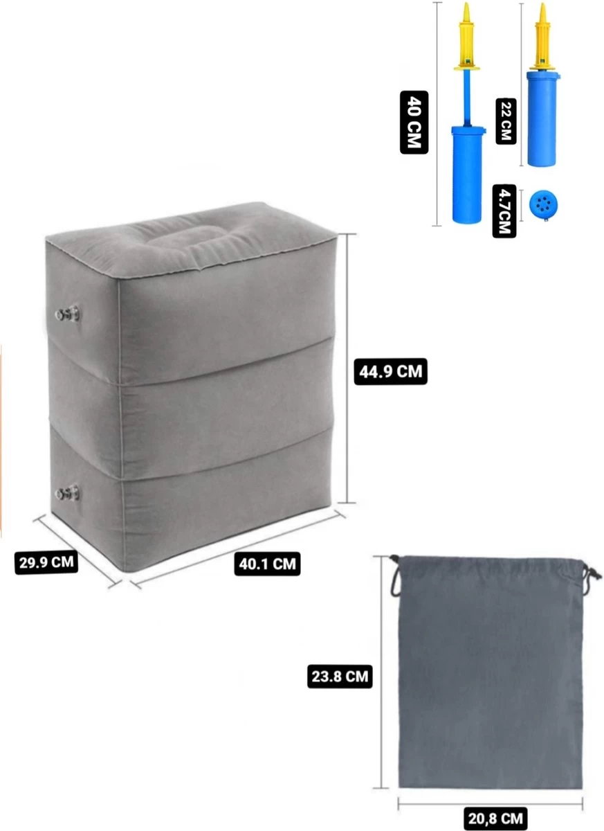 Vliegtuigbedje - Voetkussen opblaasbaar - Voetensteun - Voetenbankje - 3 Hoogte standen - Reiskussen Merkloos Vliegtuigbedje - Voetkussen Opblaasbaar - Voetensteun - Voetenbankje - 3 Hoogte Standen - Reiskussen -Winkel voor babyproducten 873x1200 7