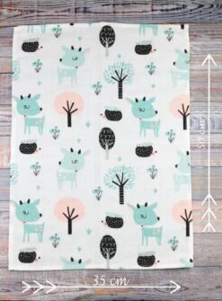 Spuugdoekjes – Monddoekjes – 10 Pack - Flanellen Doeken - Monddoekje 35x50cm – 100% Katoen – Fensilo – Spuugdoek Unisex – Wit – Dieren - Grijs - Flanellen Luiers -Winkel voor babyproducten 886x1200 1